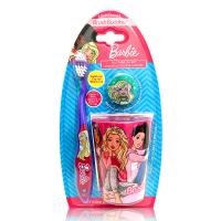 Barbie 牙刷+漱口杯 二入組