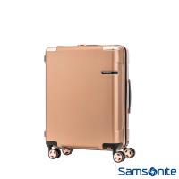 Samsonite新秀麗20吋 Evoa 拉絲光澤防盜拉鍊抗震輪TSA硬殼登機箱(玫瑰金)-DC0*66003