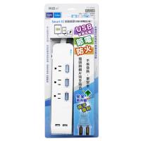 東亞3孔3開關3插座2USB延長線_3.6公尺(12尺) TY-S903-12尺