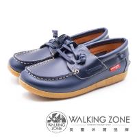 WALKING ZONE 時尚經典休閒帆船鞋 雷根鞋 女鞋 藍(另有咖)