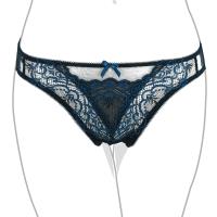 【EASY SHOP】水漾魔塑弧蝶2.0 低腰三角褲(孔雀藍)