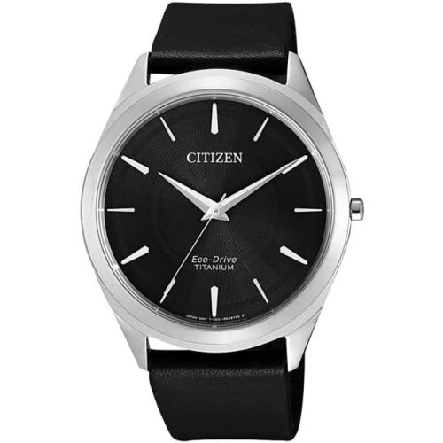 【CITIZEN 星辰】GENTS光動能鈦金屬時尚腕錶-黑X銀(BJ6520-15E)