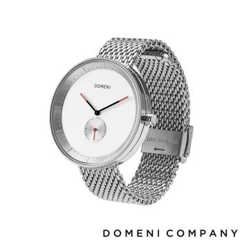 【DOMENI COMPANY】經典系列不鏽鋼單眼女錶 (知性白錶盤/銀/SSM01-32)