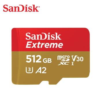 SanDisk Extreme microSDXC UHS-I(V30)(A2) 512GB 記憶卡 [公司貨]