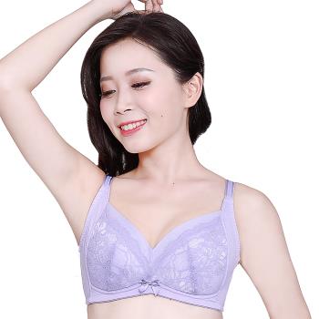 【Swear 思薇爾】 冰雪女王系列B-F罩無鋼圈蕾絲包覆內衣(冰清紫)