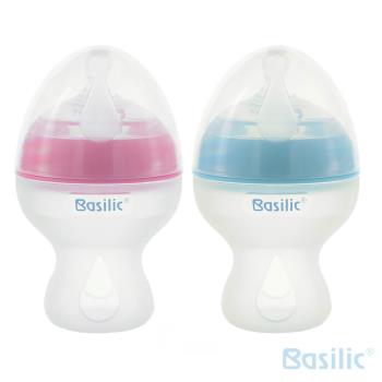 貝喜力克Basilic 寬口徑矽膠奶瓶250ml+替換奶嘴組合-兩色可選