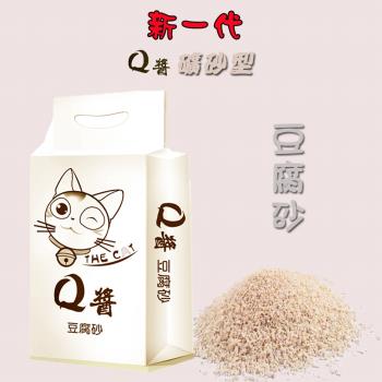 Q醬  新一代礦砂型豆腐貓砂6L 一箱/6包組(仿礦顆粒設計,凝結除臭再升級)