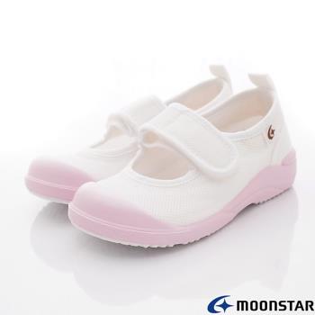MOONSTAR-日本月星頂級童鞋 日本制絆帶室內鞋- MSCN024粉-15~21cm