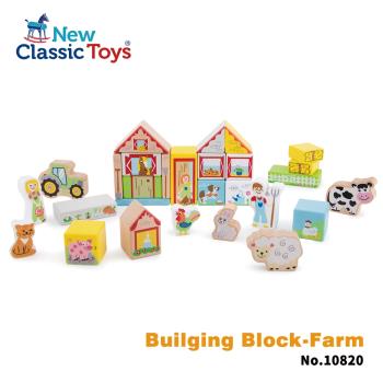 荷蘭New Classic Toys 寶寶積木農場疊疊樂-28件組 10820