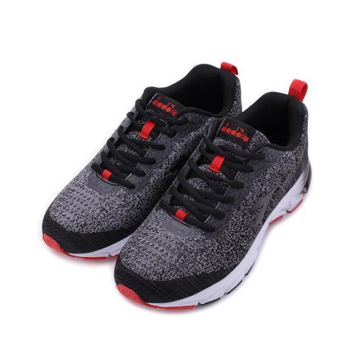 DIADORA 針織輕量跑鞋 黑 DA71106 男鞋 鞋全家福
