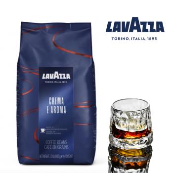 [義大利 LAVAZZA] Crema E Aroma 咖啡豆 (1000g) 限量送九度角咖啡玻璃杯
