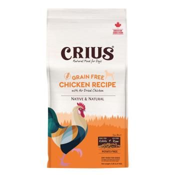 【CRIUS 克瑞斯】無榖雞肉犬糧 全齡犬 無榖雞肉犬糧 營養顆粒+風乾肉塊犬飼料 ( 1LB x 6包) 
