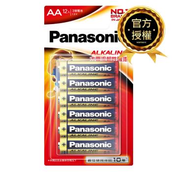 【國際牌Panasonic】鹼性電池3號AA電池12入 吊卡裝(LR6TTS/1.5V大電流電池/公司貨)