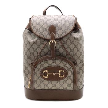 【GUCCI】1955 馬銜扣後背包(620849-烏木)