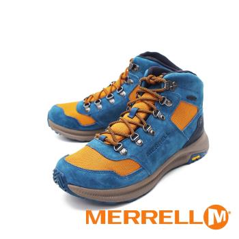 MERRELL(男) ONTARIO 85 MESH MID WATERPROOF 戶外鞋 男鞋 -藍黃
