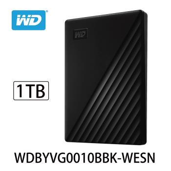 WD威騰 My Passport 1TB 2.5吋行動硬碟(黑色) WDBYVG0010BBK-WESN 