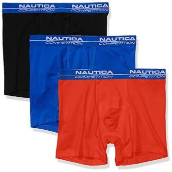 NAUTICA 2020男時尚黑藍紅四角修飾內著混搭3件組