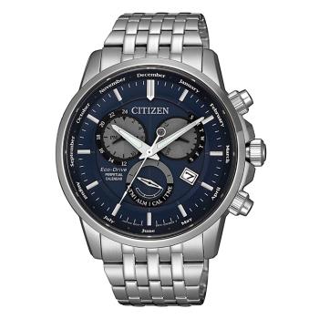 CITIZEN星辰 光動能 萬年曆時尚三眼腕錶 BL8150-86L