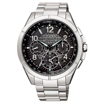 CITIZEN星辰 光動能 GPS衛星對時鈦金屬三眼腕錶 CC9070-56H