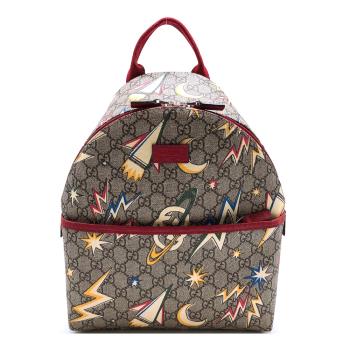 【GUCCI】兒童太空印花雙肩後背包(271327-烏木)