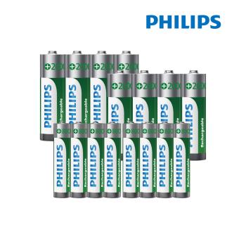 【Philips 飛利浦】低自放充電電池AA 3號 +AAA 4號(各8入)