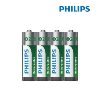 【Philips 飛利浦】低自放鎳氫充電電池 AA 3號(2000mAh  4入)