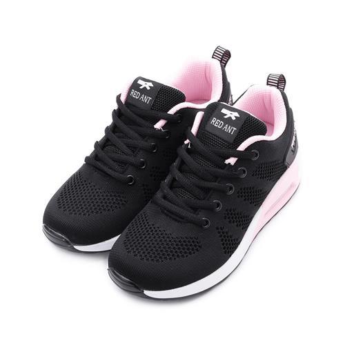 RED ANT 飛織氣墊跑鞋 黑粉 女鞋 鞋全家福