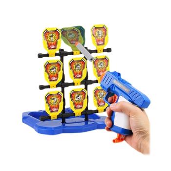 孩子國 懸掛九宫格標靶+安全軟彈槍套組 /互動射擊玩具