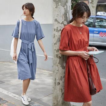 韓國K.W. 韓新品搶眼奢華素色洋裝