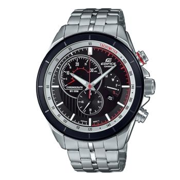 【CASIO 卡西歐】EDIFICE 三眼計時男錶 防水 視距儀(EFR-561DB-1B)