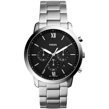 FOSSILNEUTRA時尚流行計時手錶-黑x銀/44mmFS5384