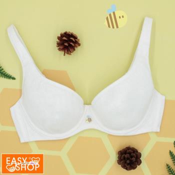 【EASY SHOP】easy body-Honeybee軟鋼圈美國棉少女內衣-濃濃牛奶白