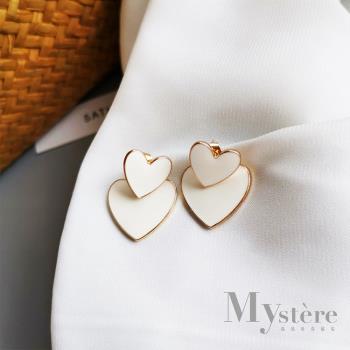 【my stere 我的時尚秘境】韓國甜美邱比特串心造型耳環