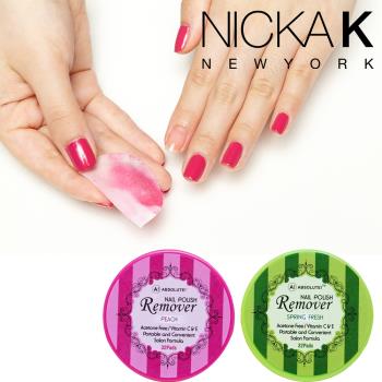 美國NICKA K妮卡  指甲油卸除棉片(添加指緣油及維他命E)_蜜桃/春天氣息_兩入特惠組