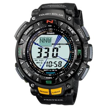 【CASIO 卡西歐】PROTREK登山錶 橡膠錶帶 防水100米(PRG-240-1DR)