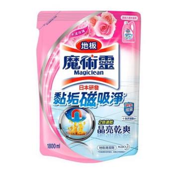 魔術靈地板清潔水漾玫瑰補充包1800ml【愛買】