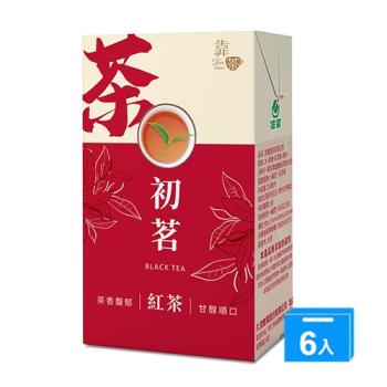 波蜜靠茶初茗紅茶250ml x 6【愛買】