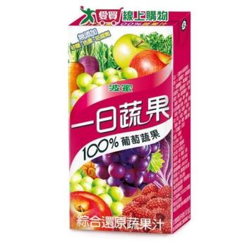 波蜜100%葡萄蔬果汁TP160ml x6入【愛買】