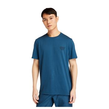 Timberland 男款琺瑯藍色LOGO印花短袖T恤A22DTBZ4