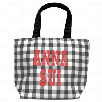 ANNA SUI 安娜蘇 時尚格紋托特包
