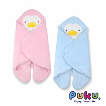 【PUKU藍色企鵝】 造型包巾(秋冬)尺寸F  水色/粉色