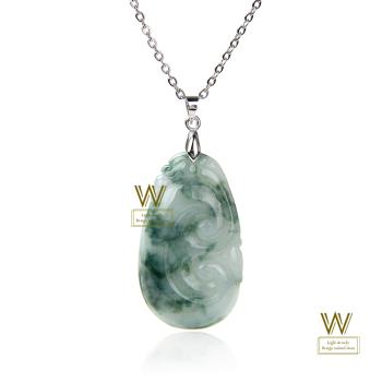 【w-jewelry】事事如意天然飄花翡翠吊墜 