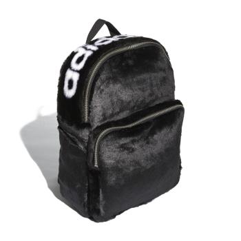 ADIDAS 後背包 Classic Backpack 愛迪達 流行時尚 絨毛 人造毛料 穿搭 黑 白 DH4373【TOP QUEEN】