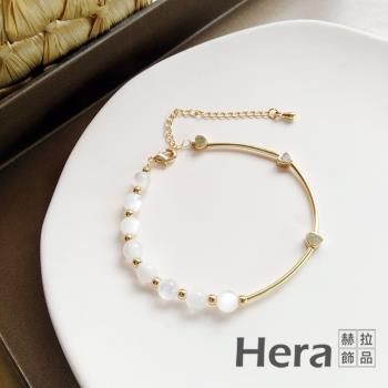 【Hera 赫拉】簡約唯美不對稱圓珠手鍊手鐲 H11007166