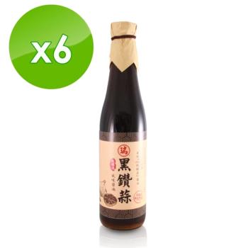 西螺瑞春 百年手工純釀黑鑽蒜缸底醬油6入組(420ml/瓶)(效期2026/2/6)