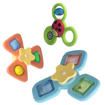 Colorland-益智玩具 KOTY吸盤轉轉樂3入組 吸盤陀螺旋轉兒童玩具