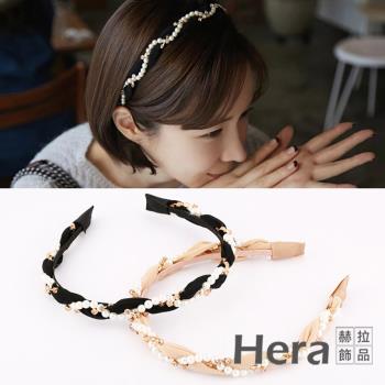 【Hera 赫拉】韓國鑲鑽珍珠髮箍-2色  H11008092