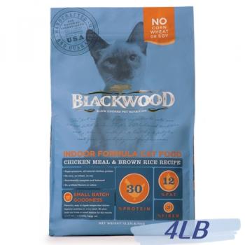 BLACKWOOD 柏萊富 室內貓全齡優活配方(雞肉+糙米)4lb - BL88404_(貓飼料)  