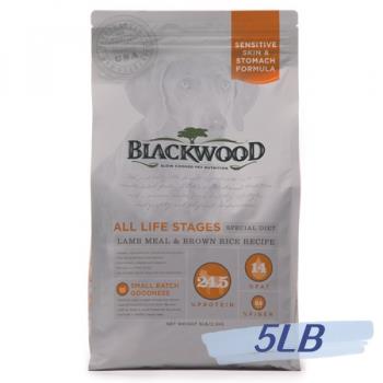BLACKWOOD 柏萊富 功能性全齡 護膚亮毛配方(羊肉+糙米)5lb - BL33005_(狗飼料)