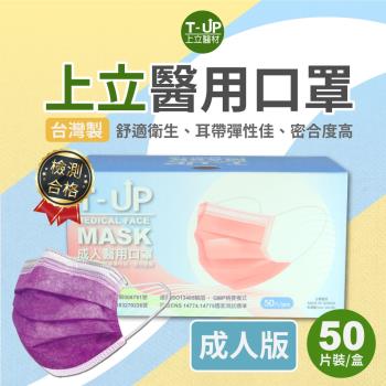 上立醫用口罩 成人經典款50入/盒 (紫色魅影)